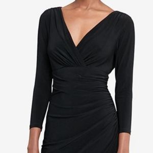 Ralph Lauren long sleeve faux-wrap sheath dress